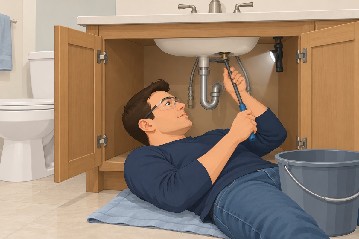 Take the old faucet off