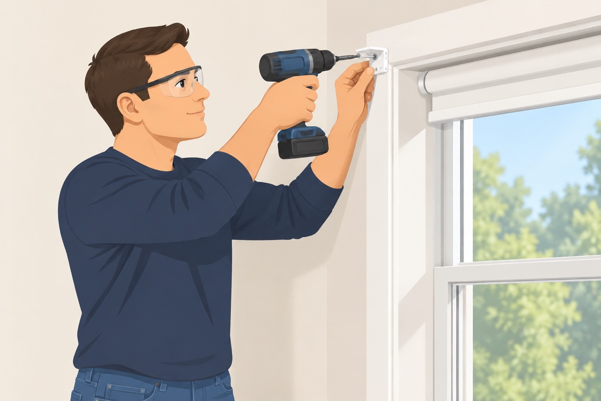 Fasten the brackets into wood or anchors