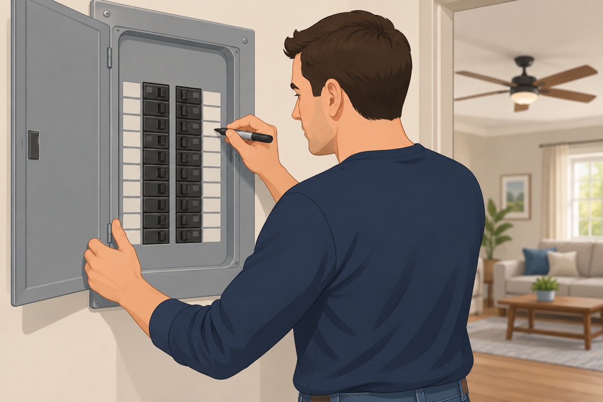 Test everything and label the panel