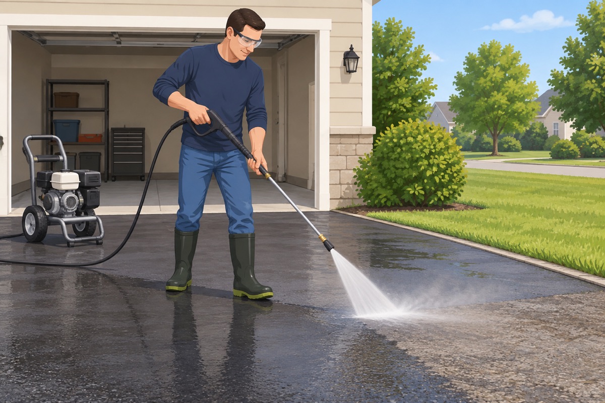 Wash the driveway