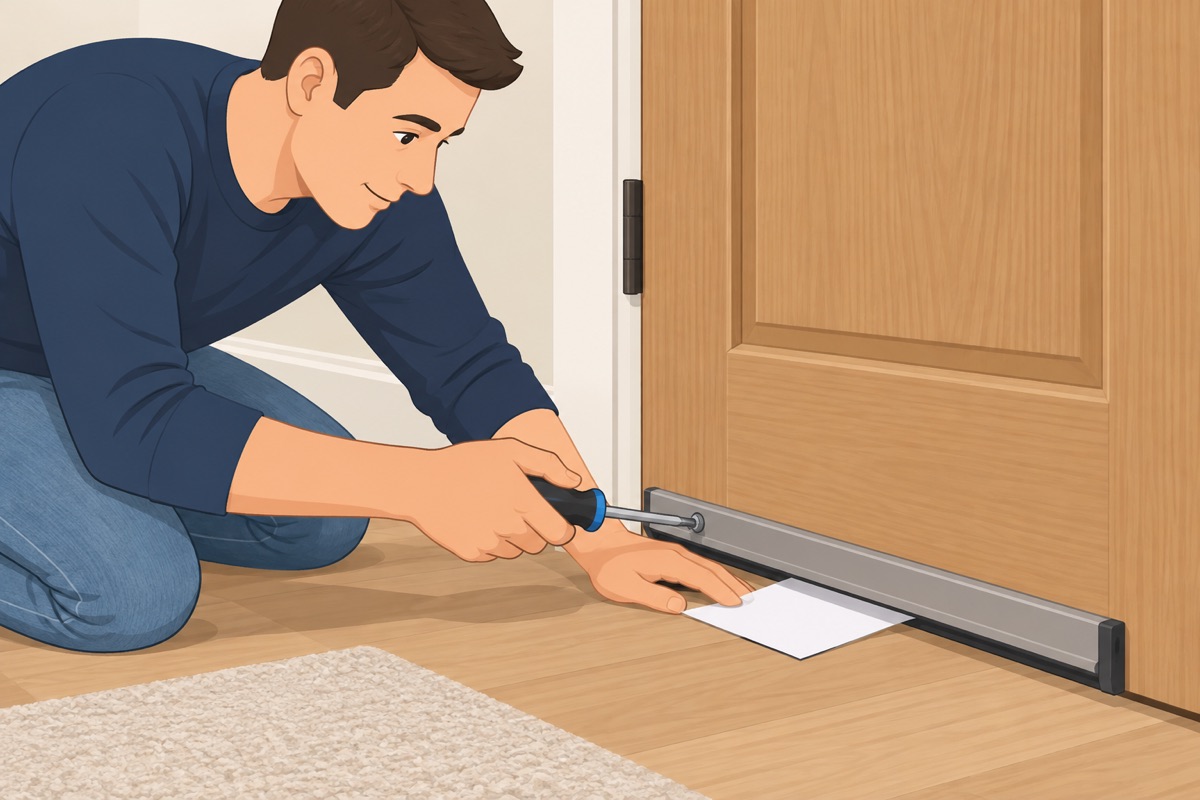 Adjust the threshold and the weatherstrip