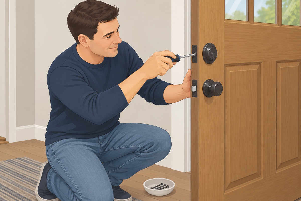 Install the lockset and check the door