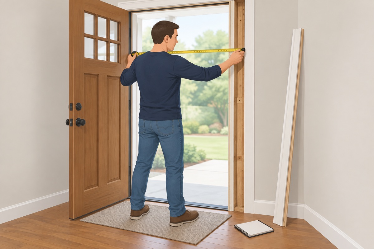 Measure the old door and the opening