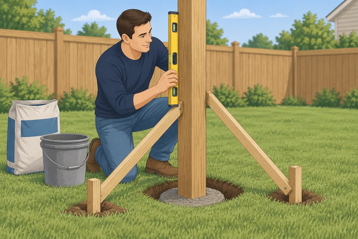 Set the end and corner posts