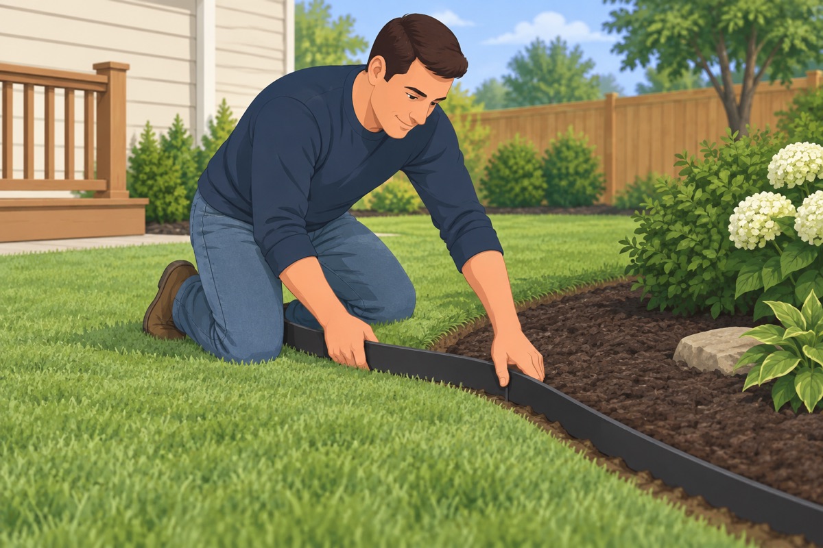 Put in the edging