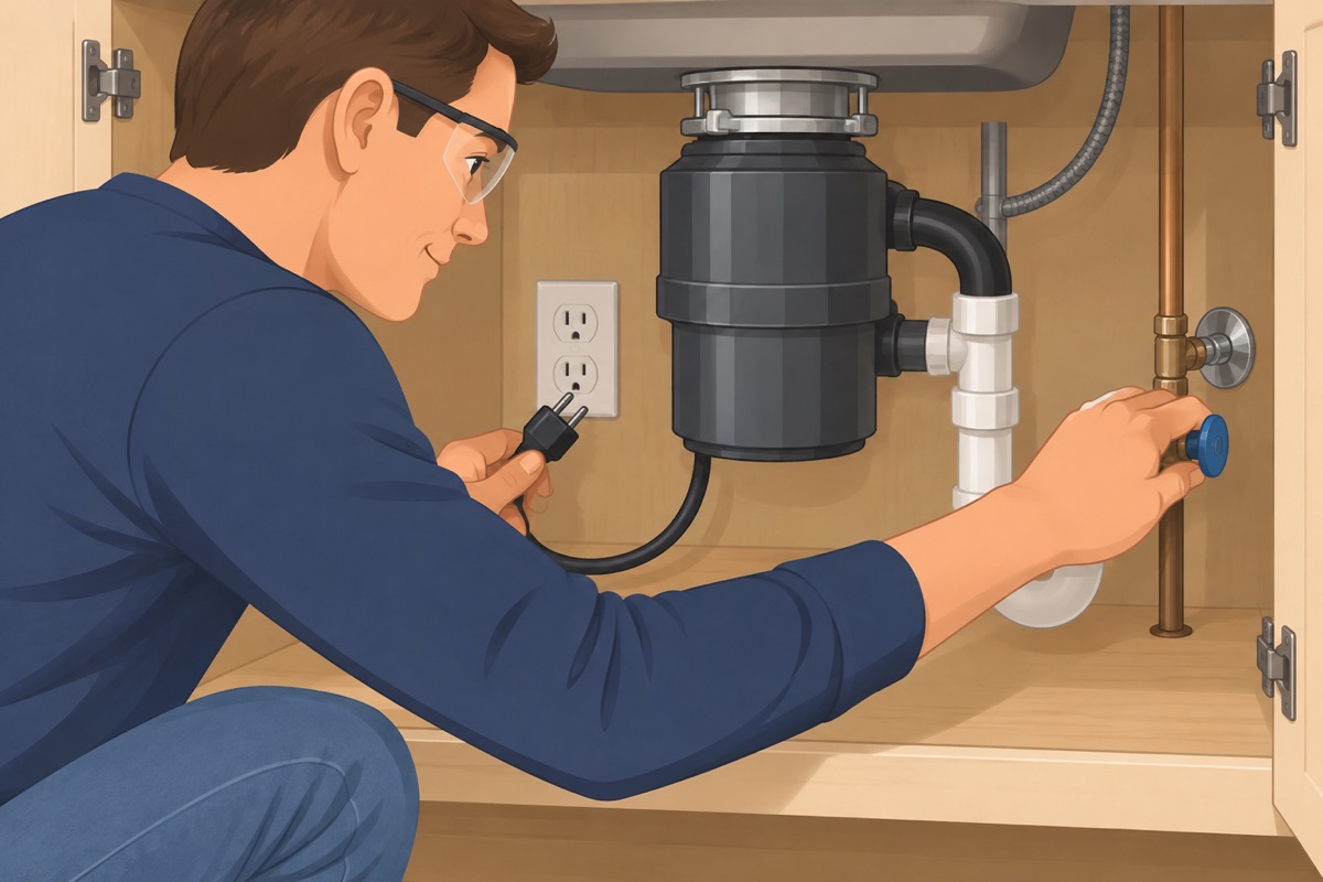 Unplug it and turn the water off