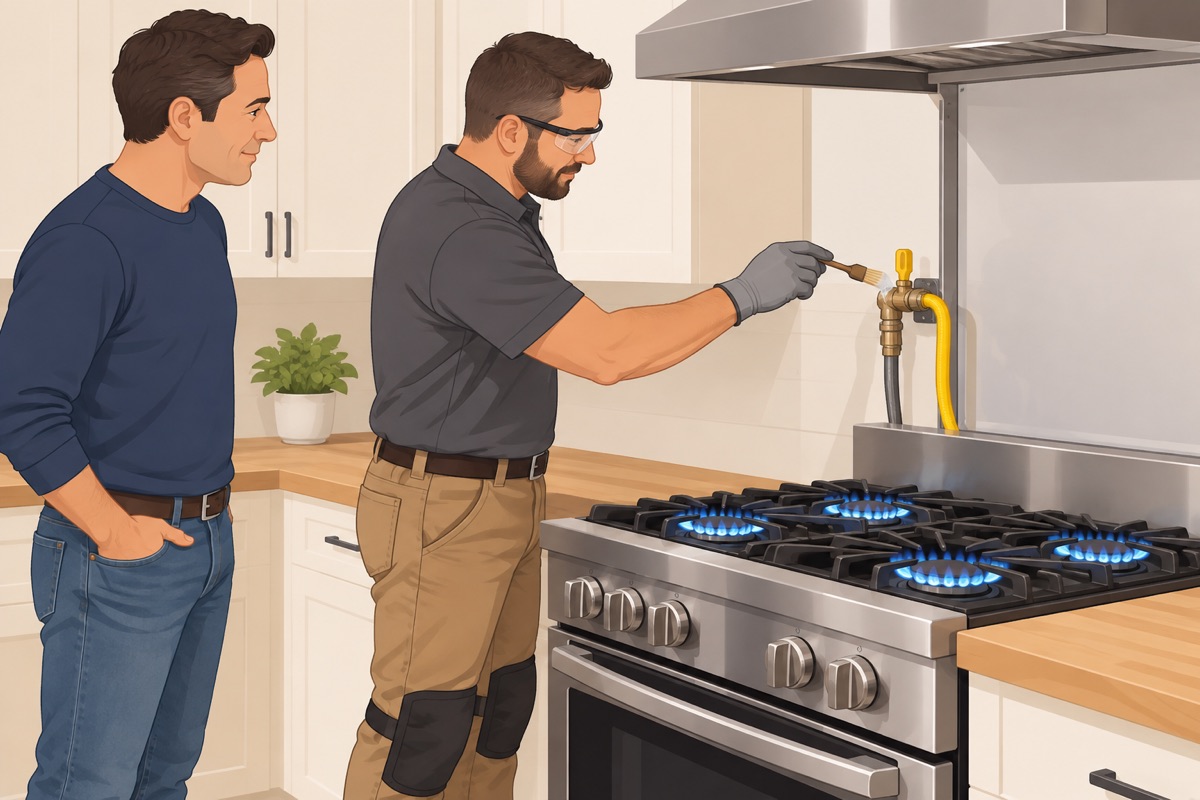 Watch the leak test and the flames