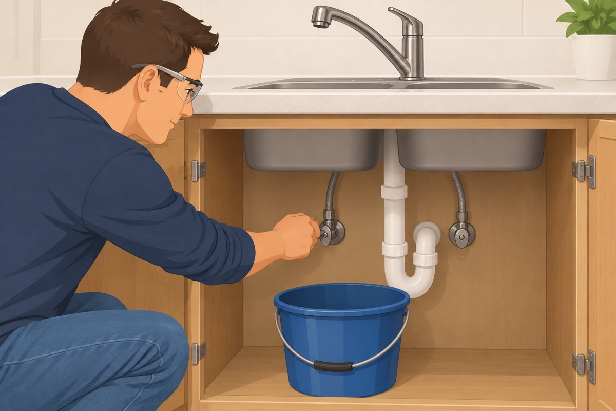 Water off at the valves and prove it