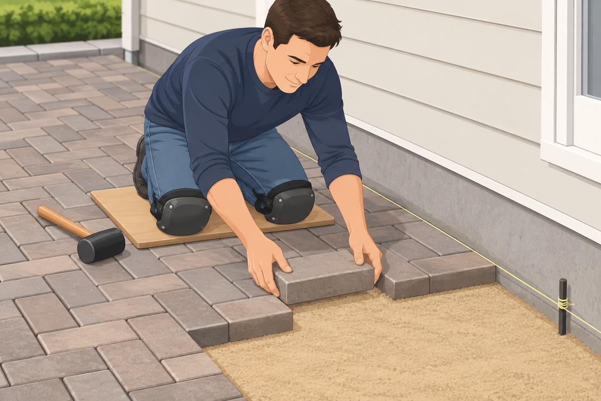 Lay the pavers