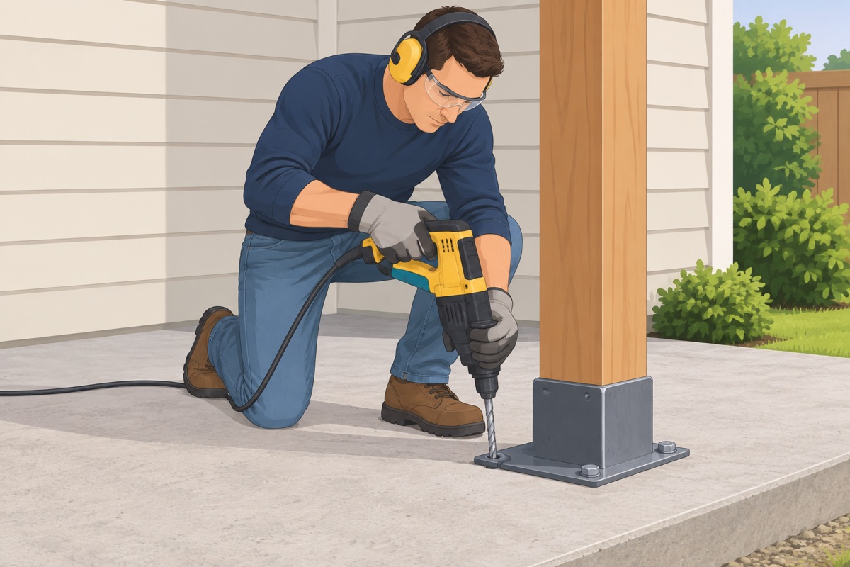 Drill the anchor holes