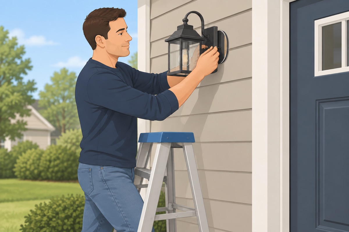 Set the gasket and fasten the fixture
