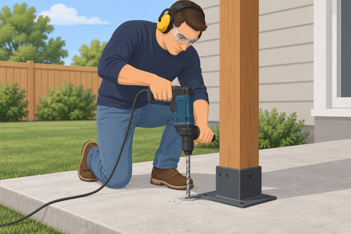 Drill the anchor holes
