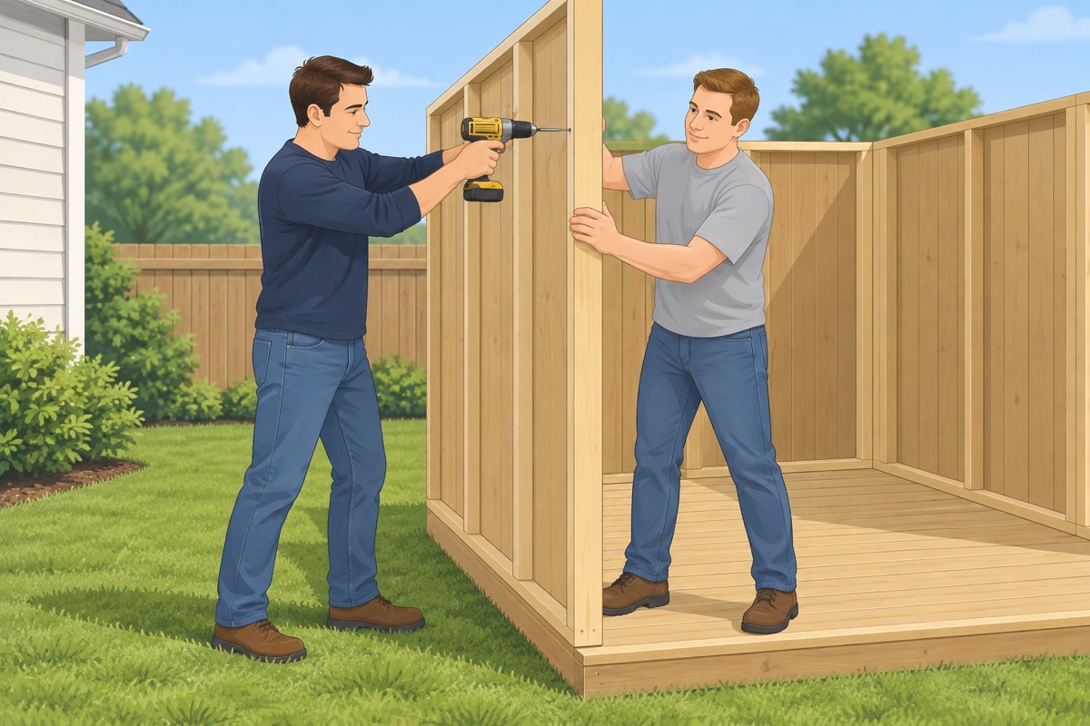 Raise the walls with a helper