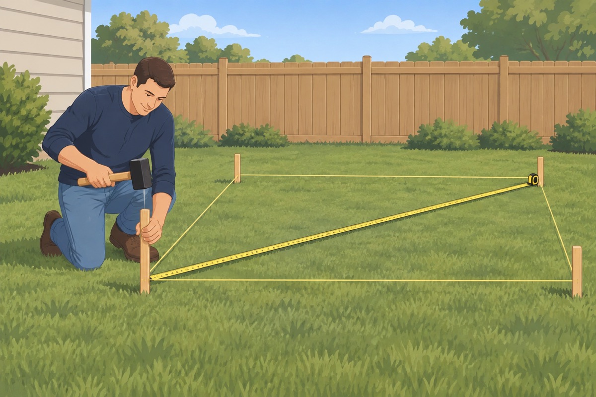 Mark the pad and square it