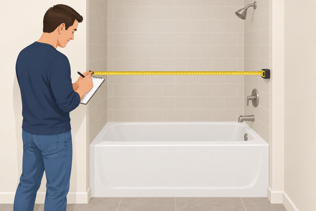 Measure the width at three heights
