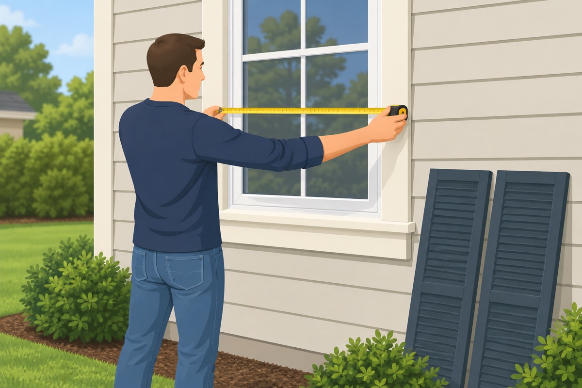 Size the shutters to the window