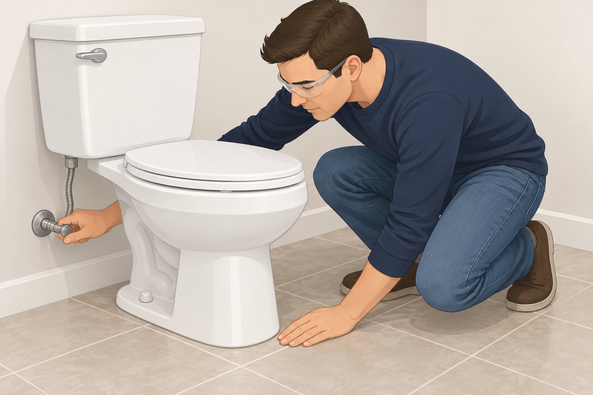 Lee el aviso de alto y luego mira la llave y el piso