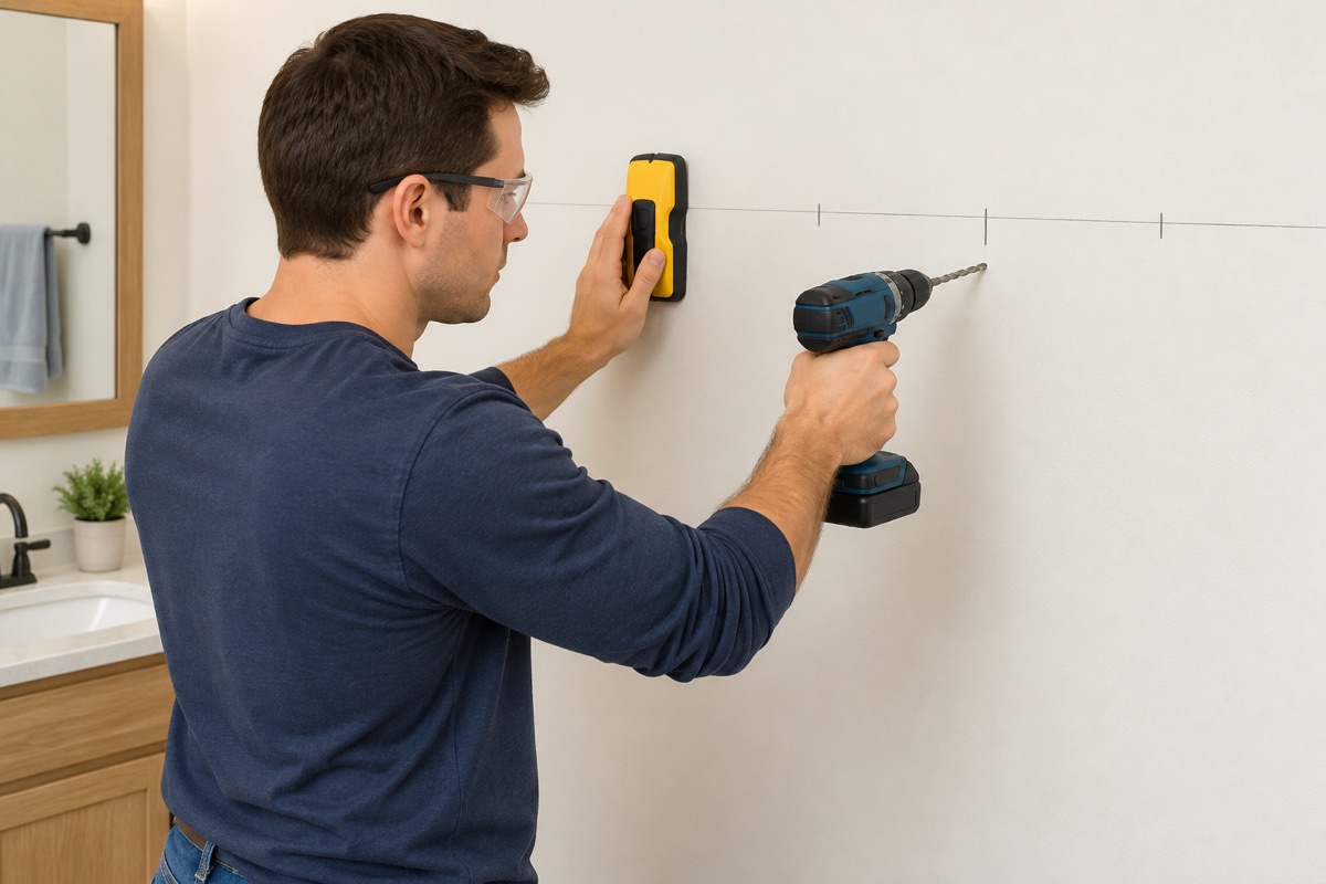Find solid wood behind every bracket
