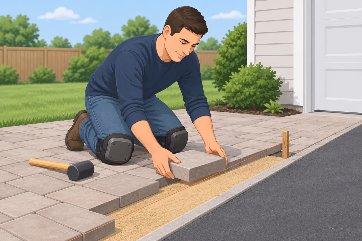 Lay the pavers
