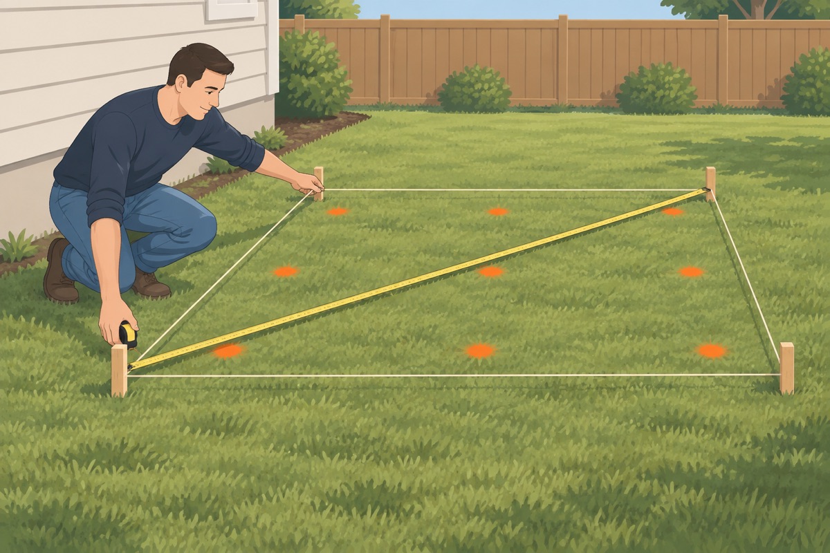 Lay out the deck and the block grid