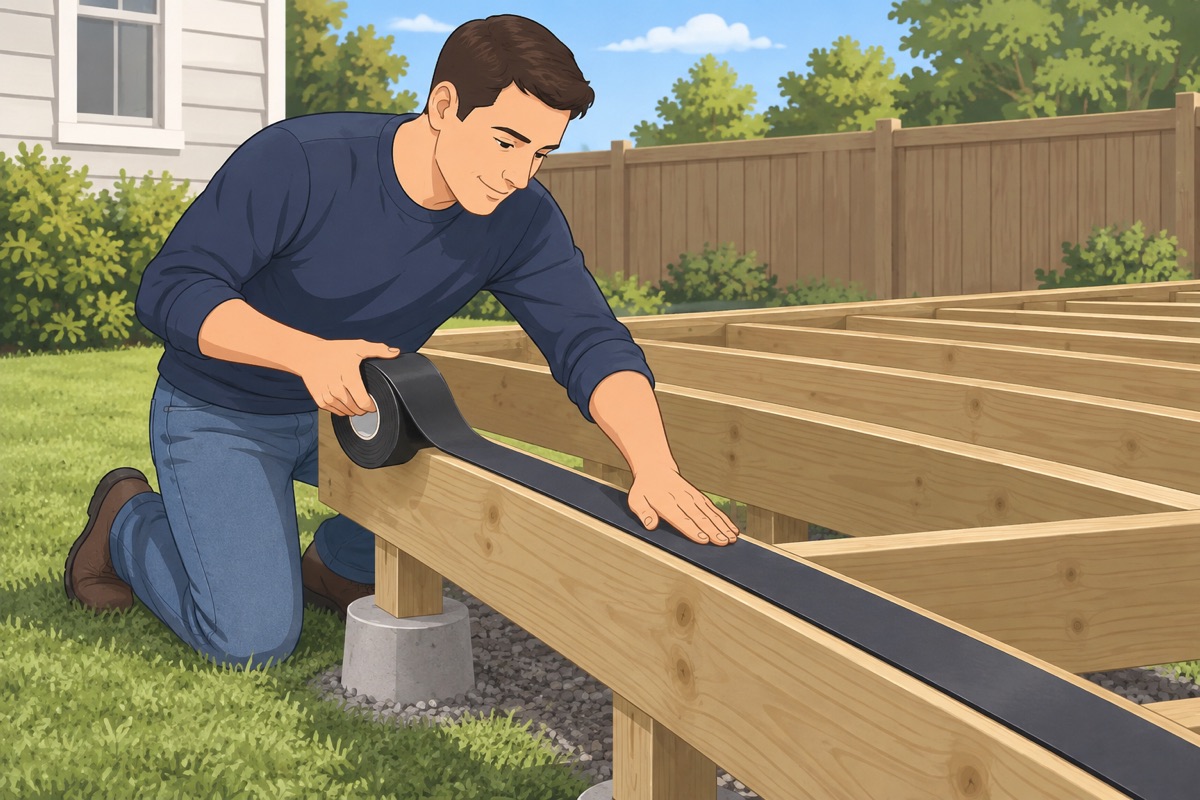 Tape the joist tops