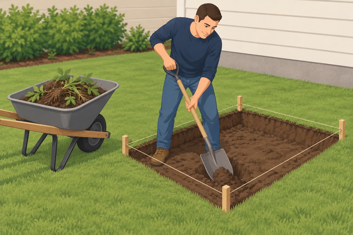 Dig out 3–4 in