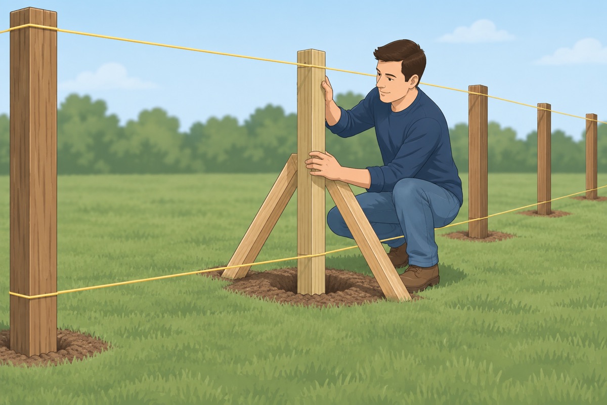 Set the line posts to a string