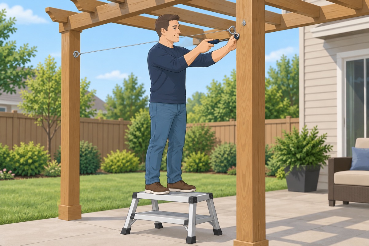 Mount the hooks or the guide wire
