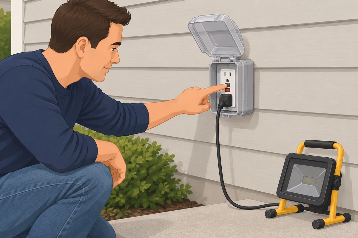 Check the outdoor outlet