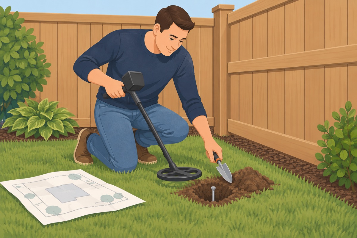 Find the property line and easements