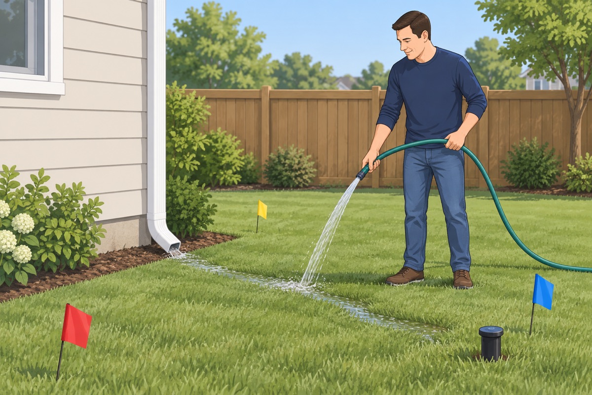 Check drainage and call 811