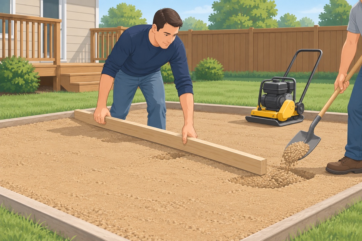 Screed it flat and compact again